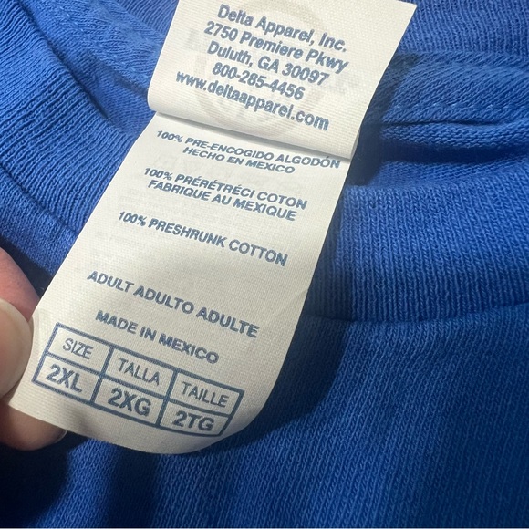 Delta Chicken Pot Pie Math Pi Day Blue Graphic T-shirt 2XL - Picture 5 of 8